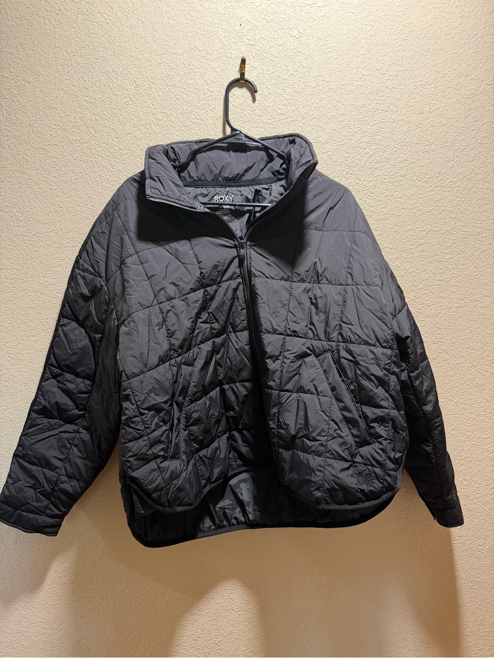 Roxy Black Quilted Puffer Jacket